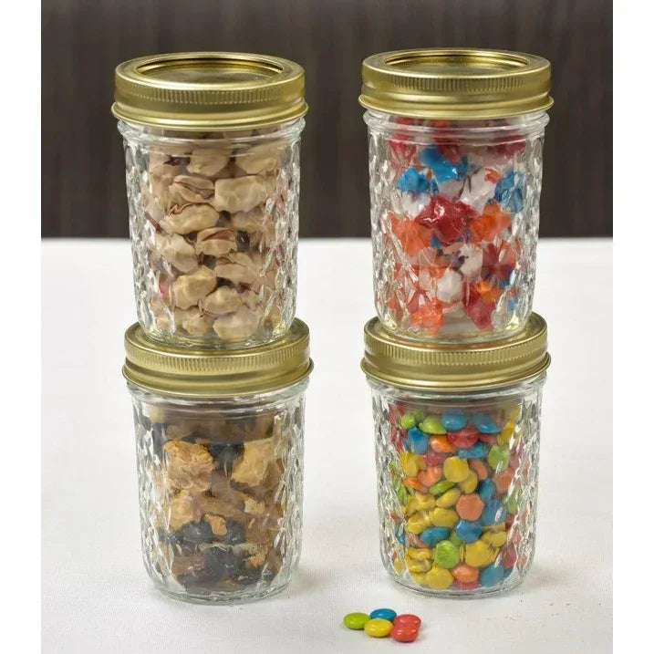 Wholesale Price with free shipping across the USA for Mainstays Decorative 8 oz Mason Jars 12pk, Regular Mouth Small Canning Jars and Lids, Bulk Glass Jars for Gift Giving, Jam, Jelly, Relishes, Dips, DIY Crafts - Manji Distributors