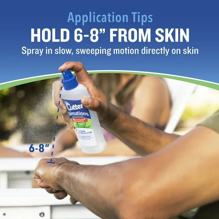 Wholesale Price with free shipping across the USA for (2 pack) Cutter Skinsations Insect Repellent Pump Spray, Clean Fresh Scent, 7.5 Ounces - Manji Distributors