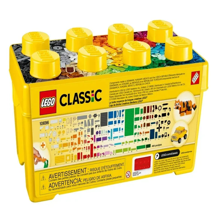 Wholesale Price with free shipping across the USA for LEGO Classic Medium Creative Brick Box , Toy Set with Train, Car, Tiger, Birthday Gift for Kids 4+, 10696 - Manji Distributors