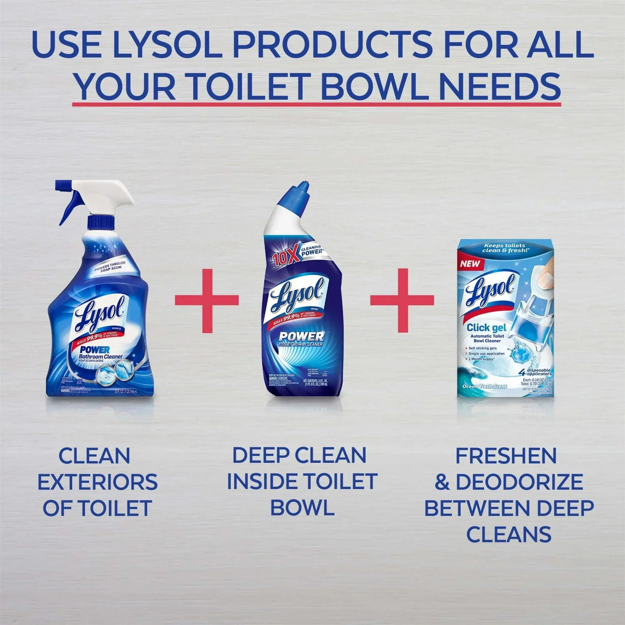 Wholesale Price with free shipping across the USA for Lysol® Click Gel Automatic Toilet Bowl Cleaner, Gel Toilet Bowl Cleaner, For Cleaning and Refreshing, Brand New Day – Lavender Fields Scent, 6 applicators - Manji Distributors