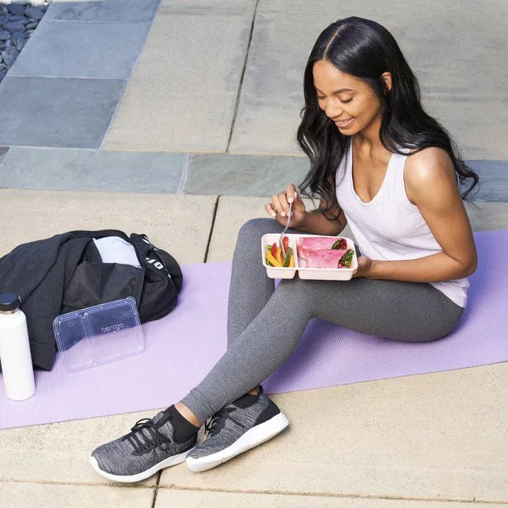 Wholesale Price with free shipping across the USA for Bentgo® Prep 2-Compartment Containers - 20-Piece Meal Prep Kit with 10 Trays & 10 Custom-Fit Lids - Durable Microwave, Freezer, Dishwasher Safe Reusable BPA-Free Food Storage Containers- Blush Pink - Manji Distributors