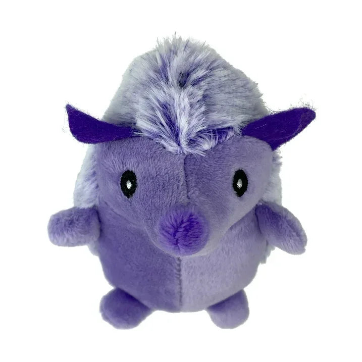 Wholesale Price with free shipping across the USA for (3 pack) Multipet Mini Pet Plush Hedgehog Small Dog Toy with Squeaker, Purple - Manji Distributors