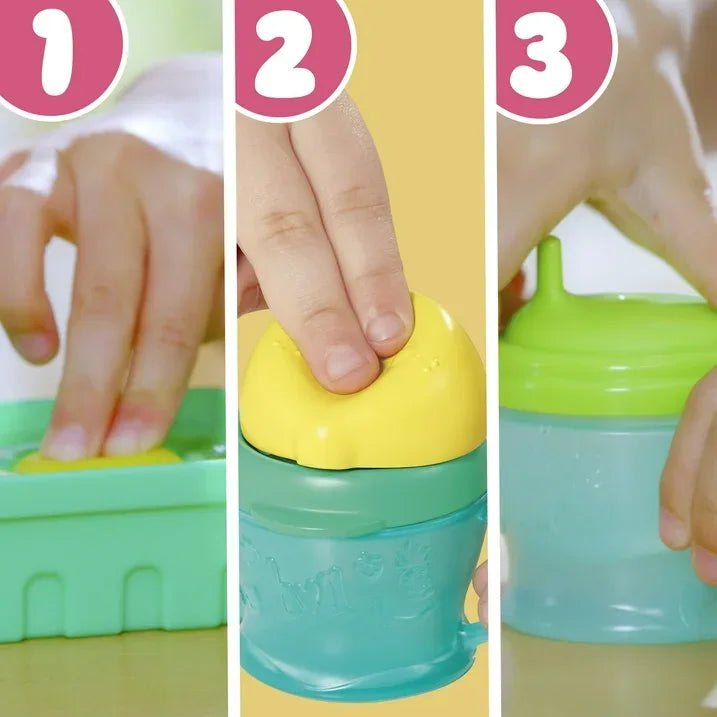 Wholesale Price with free shipping across the USA for Baby Alive Fruity Sips Doll, Lemon, Pretend Juicer Baby Doll Set, Kids 3 and Up, Brown Hair - Manji Distributors