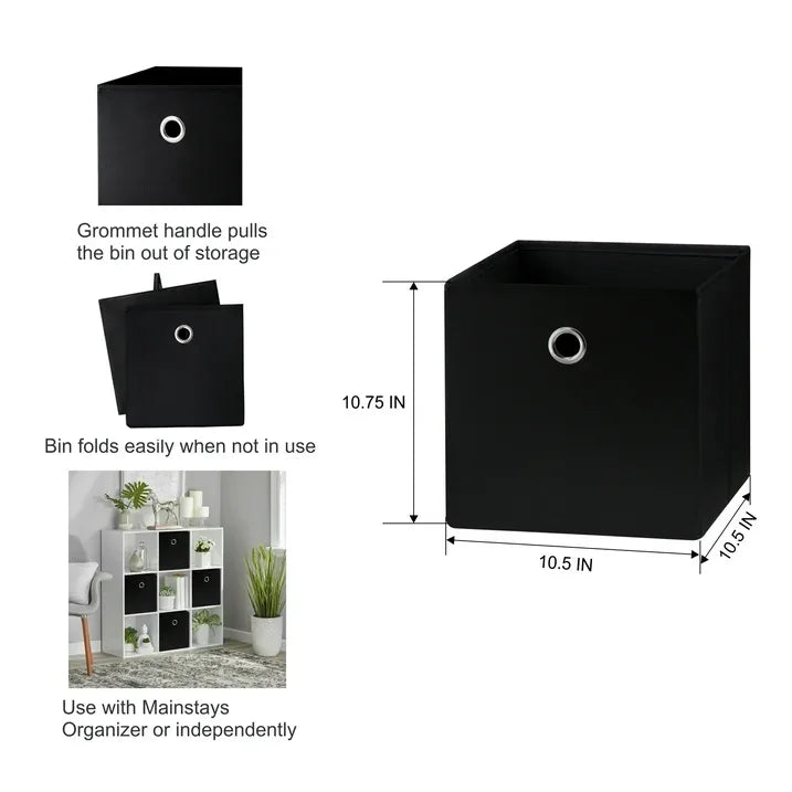 Wholesale Price with free shipping across the USA for Mainstays Collapsible Fabric Cube Storage Bins (10.5