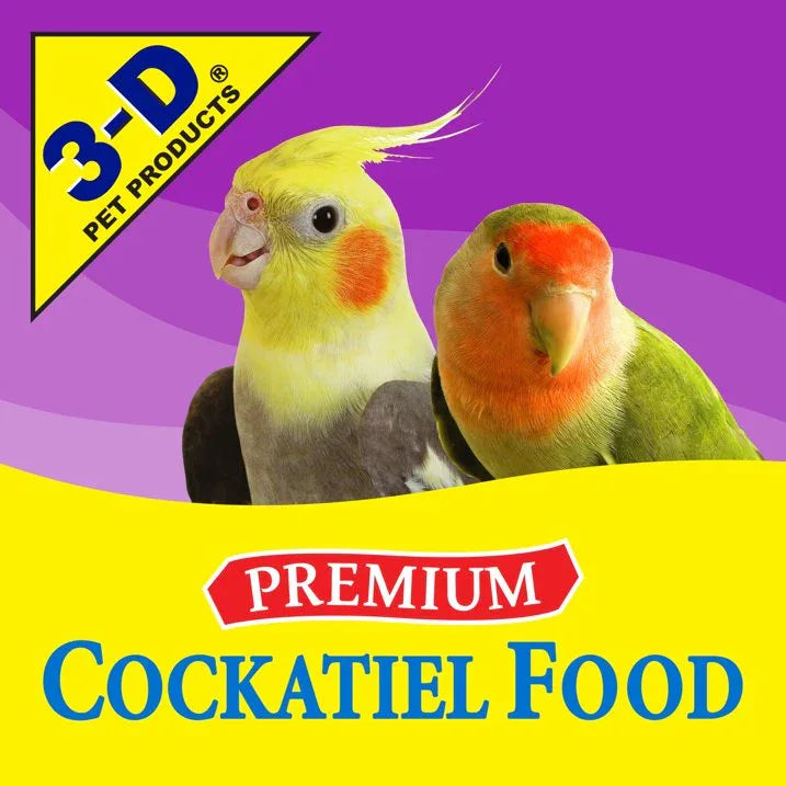 Wholesale Price with free shipping across the USA for 3-D Pet Products Premium Cockatiel Bird Food Seeds, with Probiotics, 4.5 lb. Stay Fresh Jar - Manji Distributors