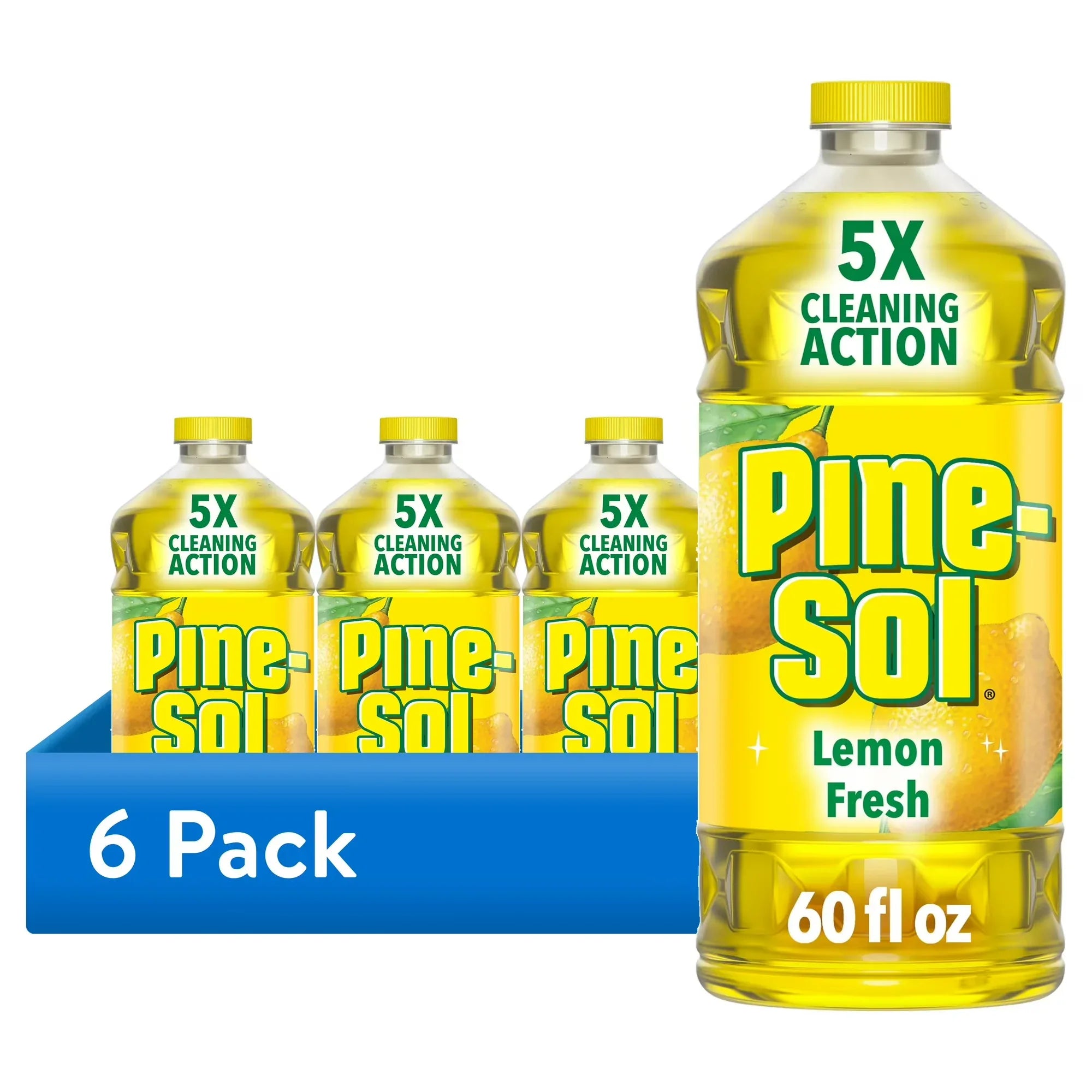 Wholesale Price with free shipping across the USA for (6 pack) Pine-Sol Multi-Surface Floor Cleaner, Lemon Fresh, 60 Fluid Ounces - Manji Distributors