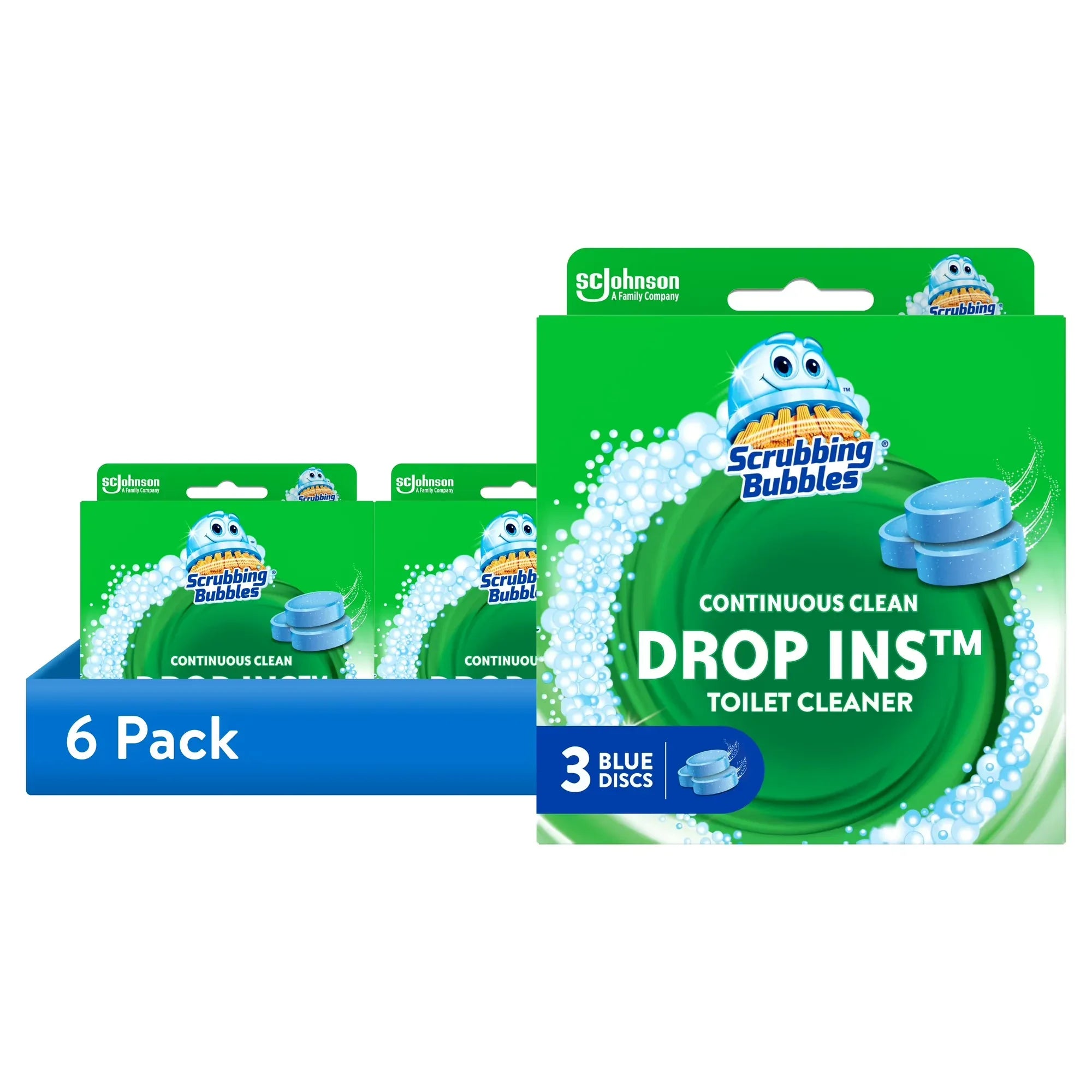 Wholesale Price with free shipping across the USA for (6 pack) Scrubbing Bubbles Toilet Tablets, Continuous Clean Toilet Drop Ins, 3 Count - Manji Distributors