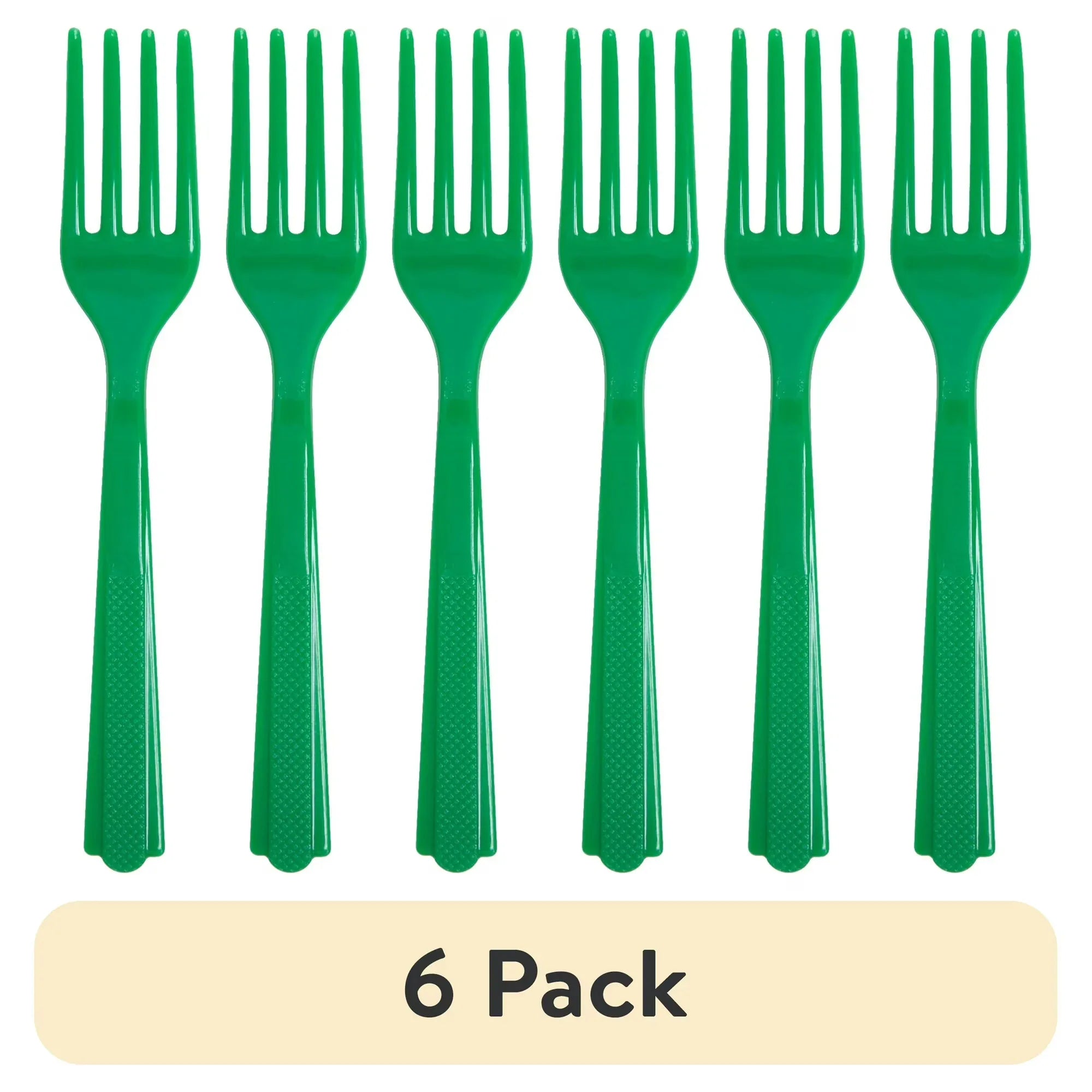 Wholesale Price with free shipping across the USA for (6 pack) Disposable Plastic Forks, Green, 24 Count, by Way To Celebrate - Manji Distributors