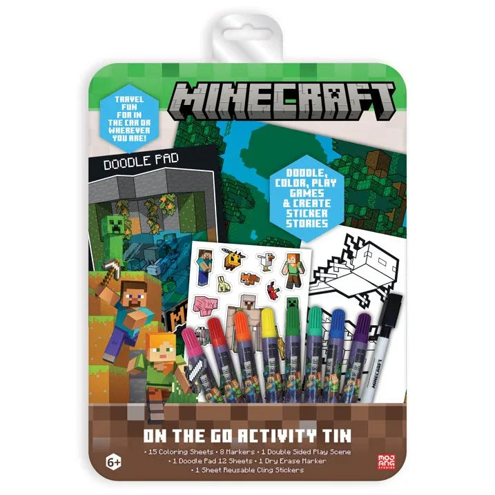 Wholesale Price with free shipping across the USA for (2 pack) Minecraft On-the-Go Activity Tin Art Set, 27 Pieces, for Children Ages 6 And Up, Multi-Color, Unisex - Manji Distributors