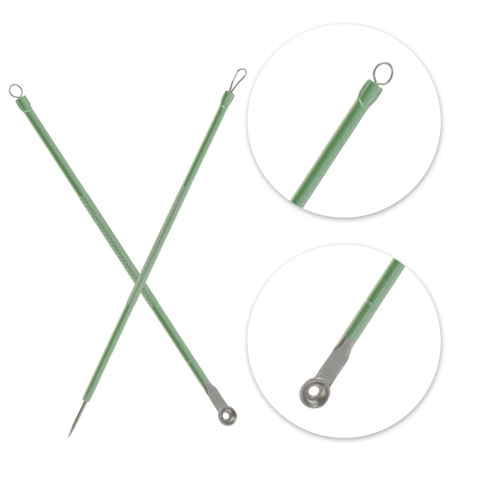 Wholesale Price with free shipping across the USA for Unique Bargains Durable Diagonal Clamp Pimple Extractor Tool Kit Green - Manji Distributors