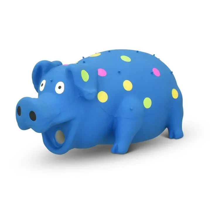 Wholesale Price with free shipping across the USA for (3 pack) Vibrant Life Playful Buddy Pigglesworth Latex Pig Dog Toy, Color May Vary, Chew Level 1 - Manji Distributors