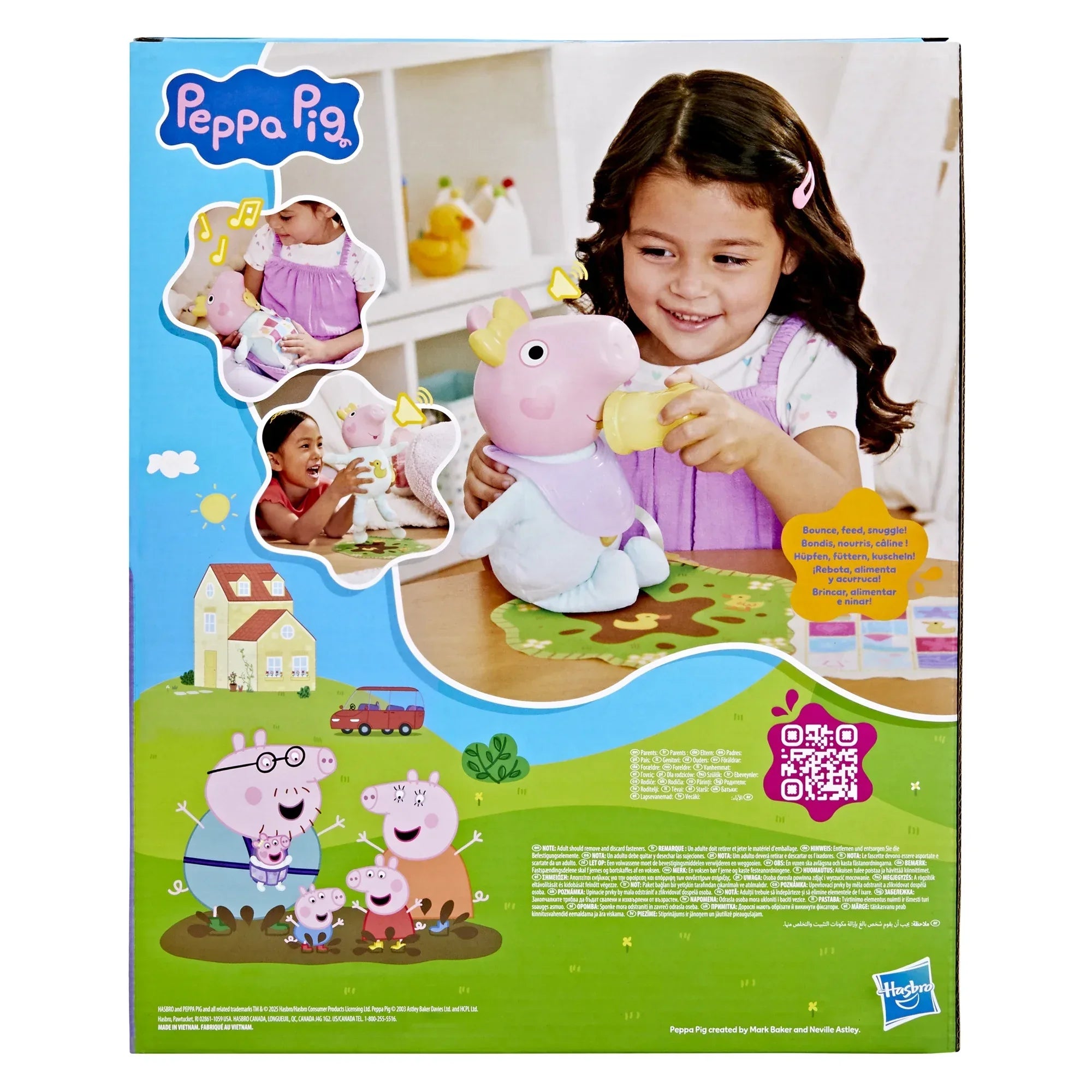Wholesale Price with free shipping across the USA for Peppa Pig Toys Oinks + Snuggles Baby Evie Interactive Baby Doll with Accessories, 20+ Sounds, 3+ - Manji Distributors