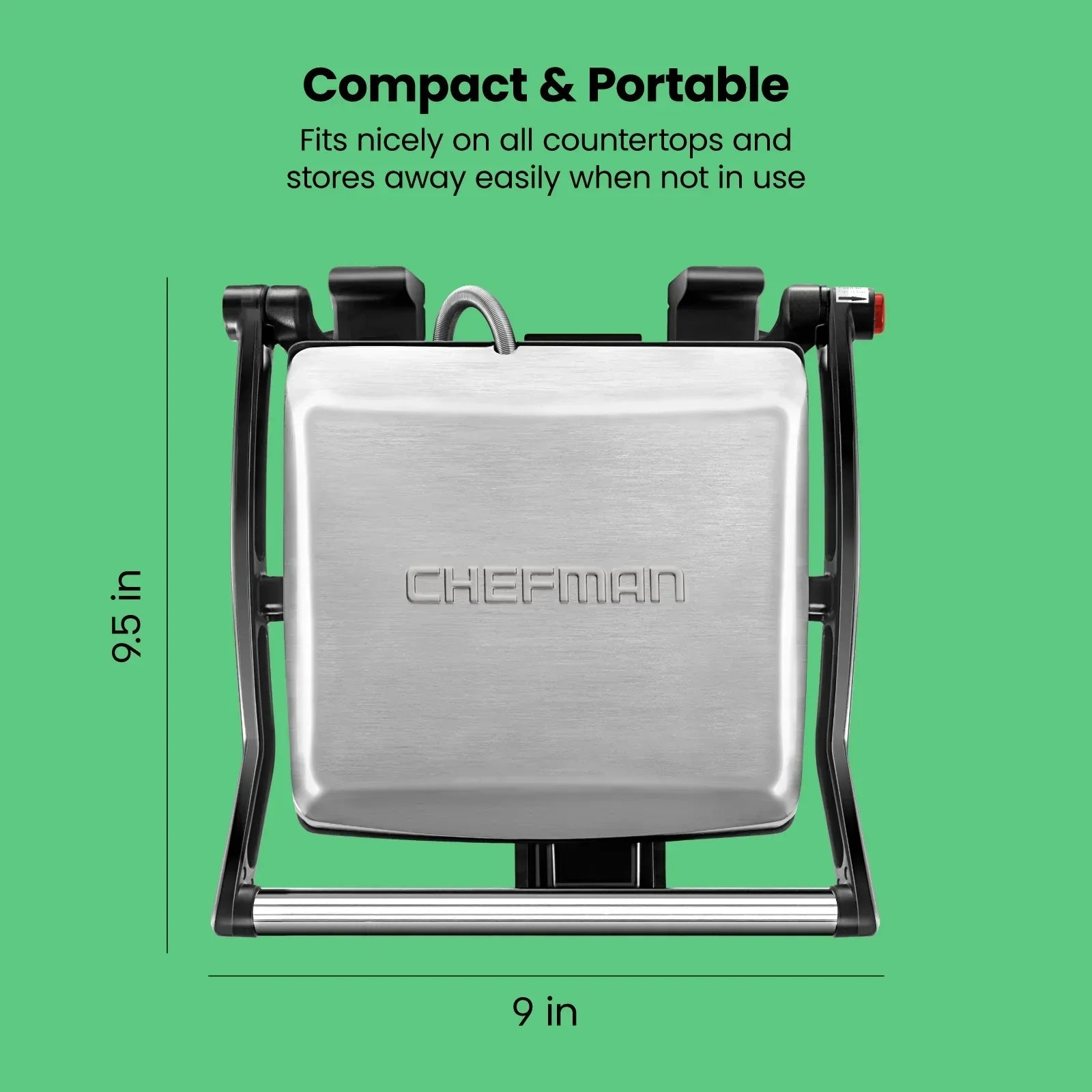 Wholesale Price with free shipping across the USA for Chefman 3-in-1 Panini Press & Grill, 4-Slice Non-Stick, Opens Flat - Stainless Steel - Manji Distributors