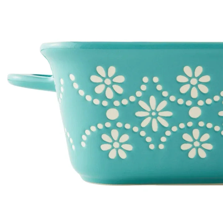 Wholesale Price with free shipping across the USA for The Pioneer Woman Sweet Romance Blossoms Assorted Color 2-Piece Rectangular Ceramic Baking Dishes - Manji Distributors