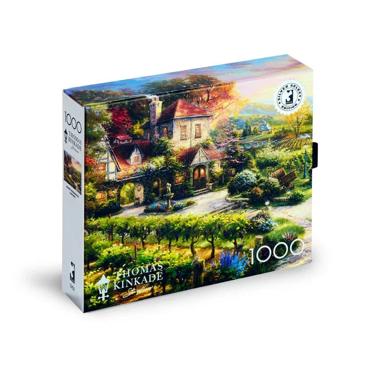 Wholesale Price with free shipping across the USA for Buffalo Games Silver Select Thomas Kinkade Wine Country Living 1000-Piece Interlocking Jigsaw Puzzle for Adults Ages 14+ - Manji Distributors