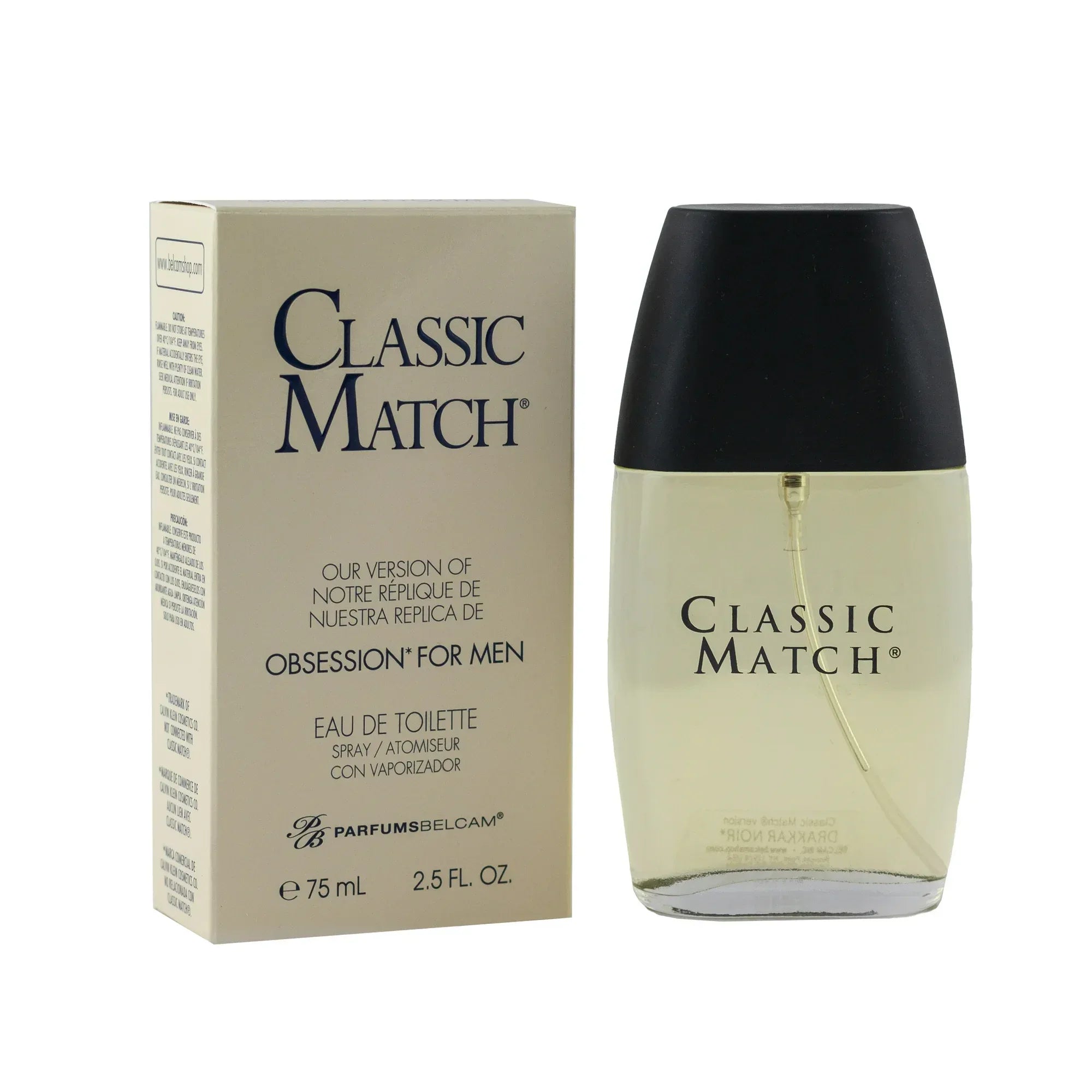 Wholesale Price with free shipping across the USA for Belcam Classic Match Cologne, Version Of Obsession, 2.5 Oz - Manji Distributors