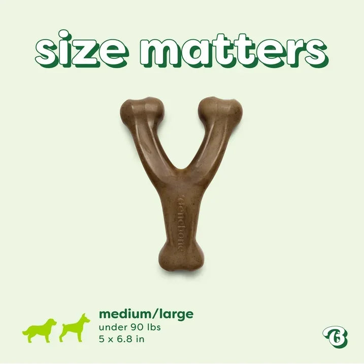 Wholesale Price with free shipping across the USA for Benebone Essentials 2-Pack Wishbone Bacon & Chicken M/L - Manji Distributors