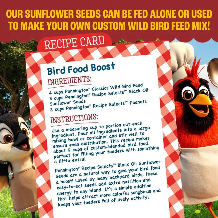 Wholesale Price with free shipping across the USA for Pennington Select Black Oil Sunflower Seed Wild Bird Dry Feed, 40 lb. Bag - Manji Distributors