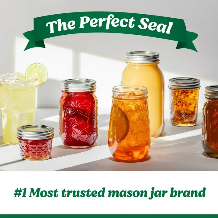 Wholesale Price with free shipping across the USA for Ball Half Gallon Mason Jars Wide Mouth 6pk, 64 oz Canning Jars with Lids and Rings, Extra Large Ball Jars for Sun Tea, Kombucha, Pickles, and Bulk Food Storage - Manji Distributors