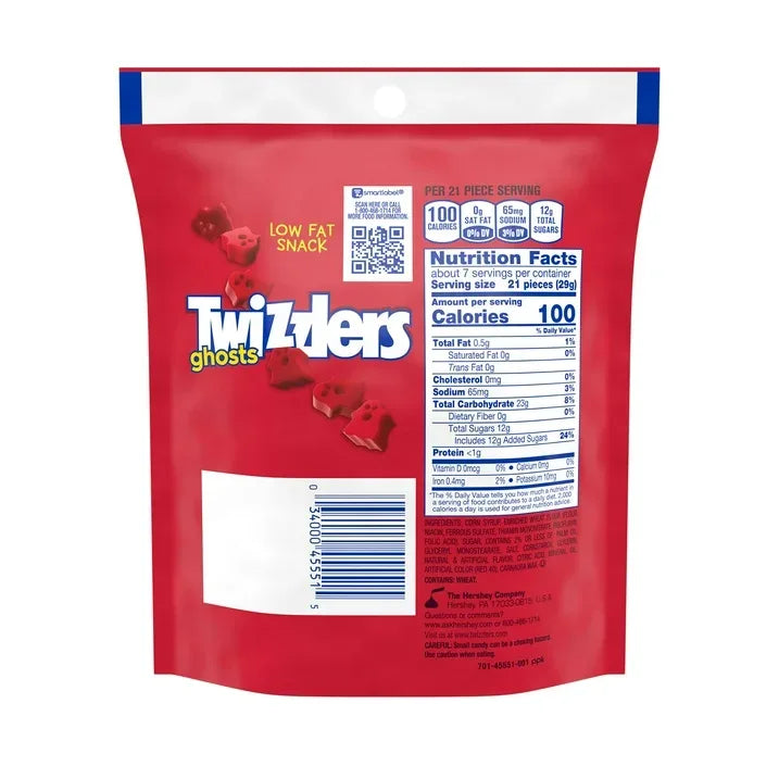 Wholesale Price with free shipping across the USA for Twizzlers Ghosts Cherry Flavored Chewy Halloween Candy, Bag 7.1 oz - Manji Distributors