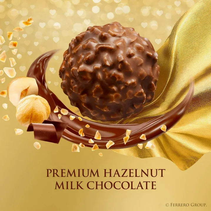 Wholesale Price with free shipping across the USA for Ferrero Rocher Fine Hazelnut Milk Chocolate, 12 Count, Pack of 6 Individually Wrapped Chocolate Candy Gift Boxes, 5.3 oz - Manji Distributors
