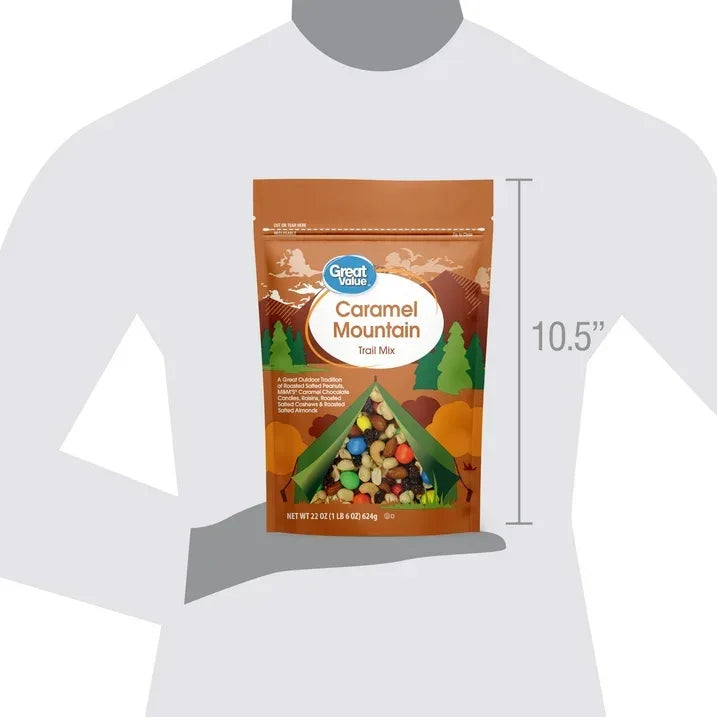 Wholesale Price with free shipping across the USA for Great Value Caramel Mountain Trail Mix, 22 oz - Manji Distributors