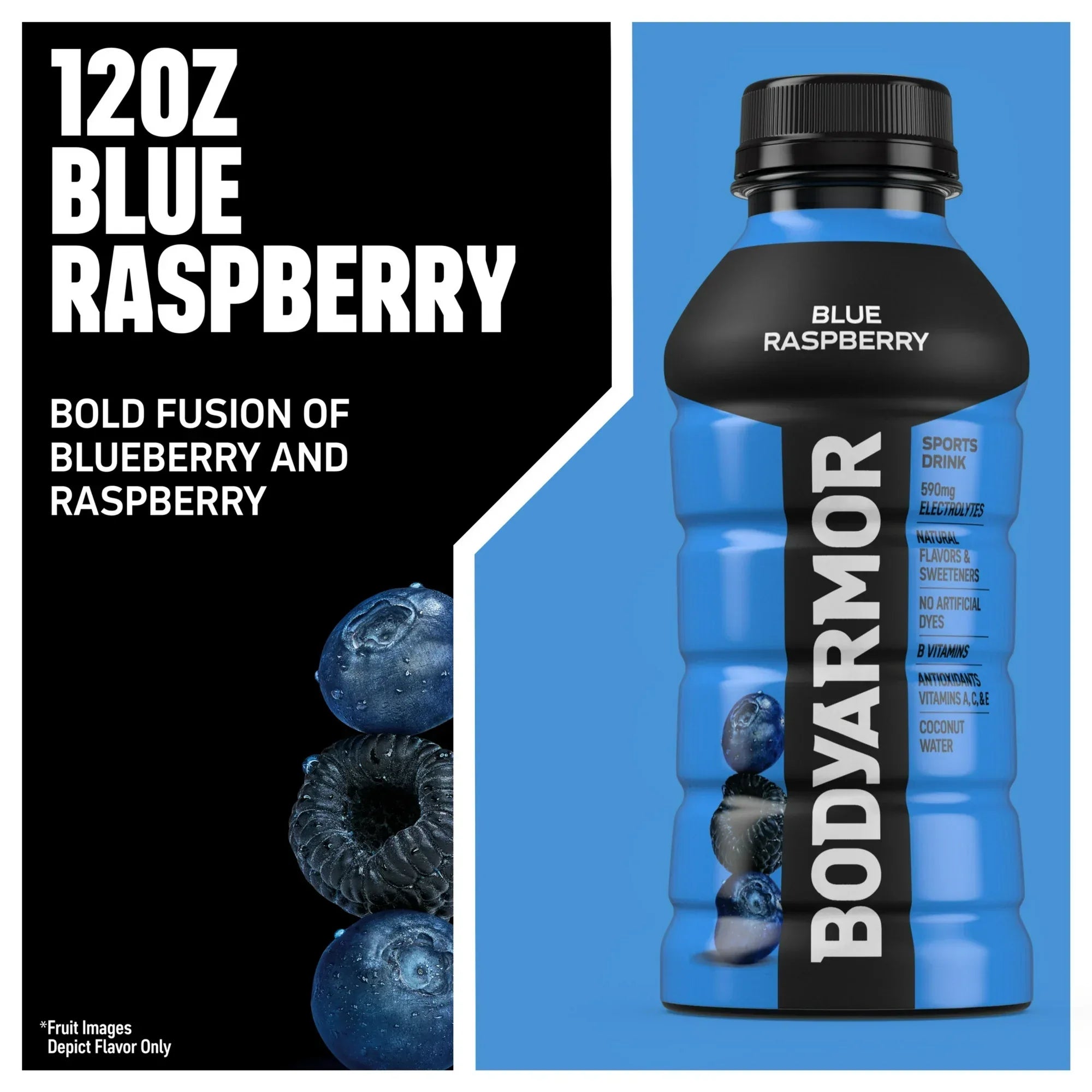 Wholesale Price with free shipping across the USA for BODYARMOR Sports Drink Blue Raspberry, 12 fl oz, 18 Pack - Manji Distributors