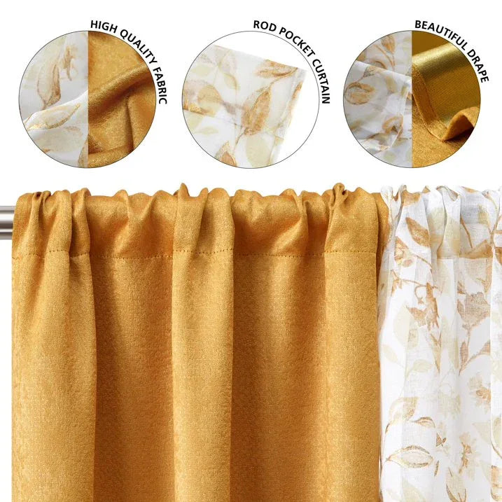 Wholesale Price with free shipping across the USA for Mainstays Metallic Blackout Curtains and Sheers Set, 4 Panels, Brown Butter, 27.5