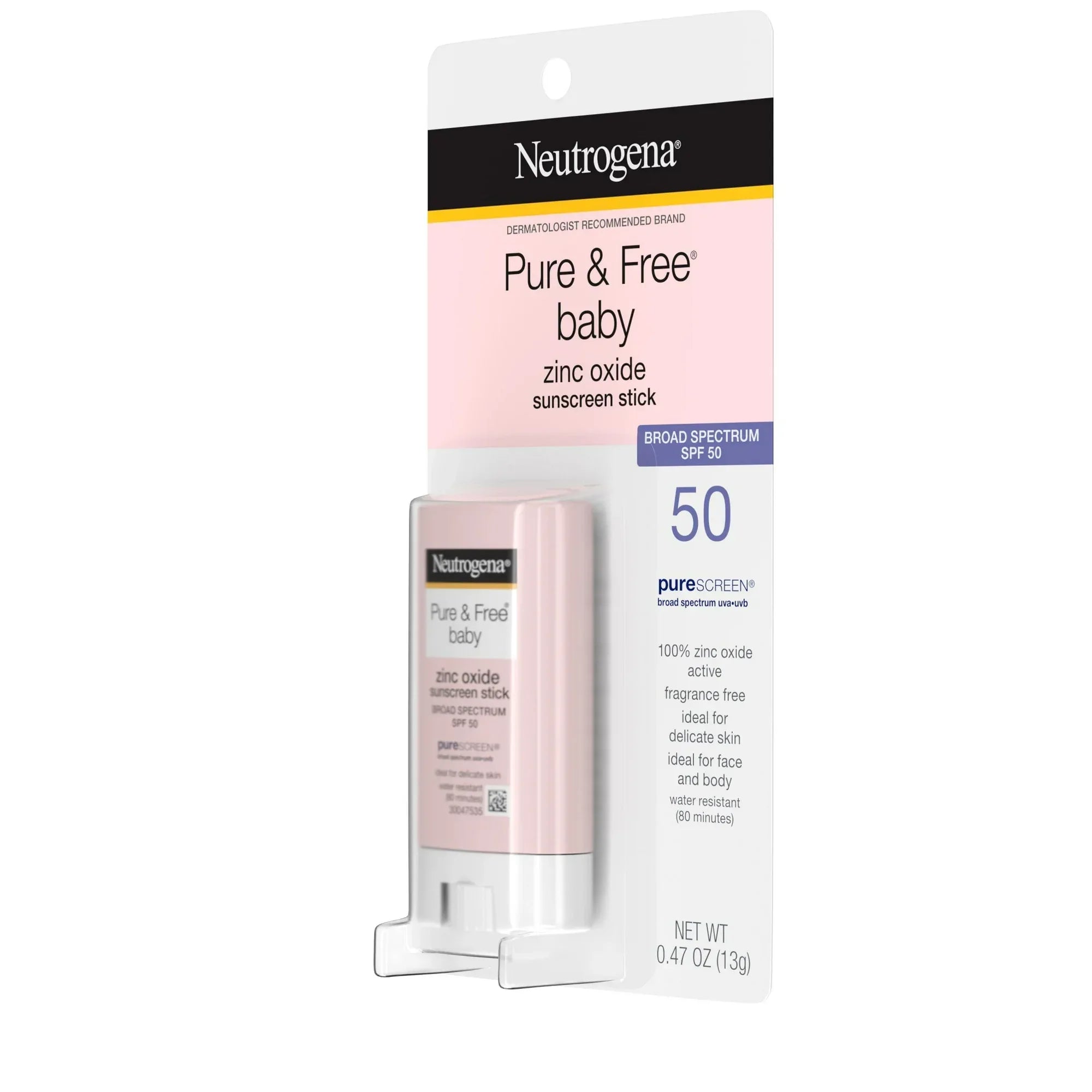Wholesale Price with free shipping across the USA for Neutrogena Pure & Free Baby Mineral Sunscreen Stick, SPF 50, 0.47 oz - Manji Distributors