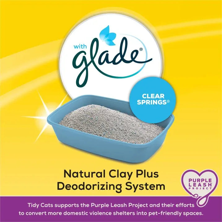 Wholesale Price with free shipping across the USA for Purina Tidy Cats Clumping Cat Litter, Glade Clear Springs Deodorizing, Low Dust, 14 lb. Jug - Manji Distributors