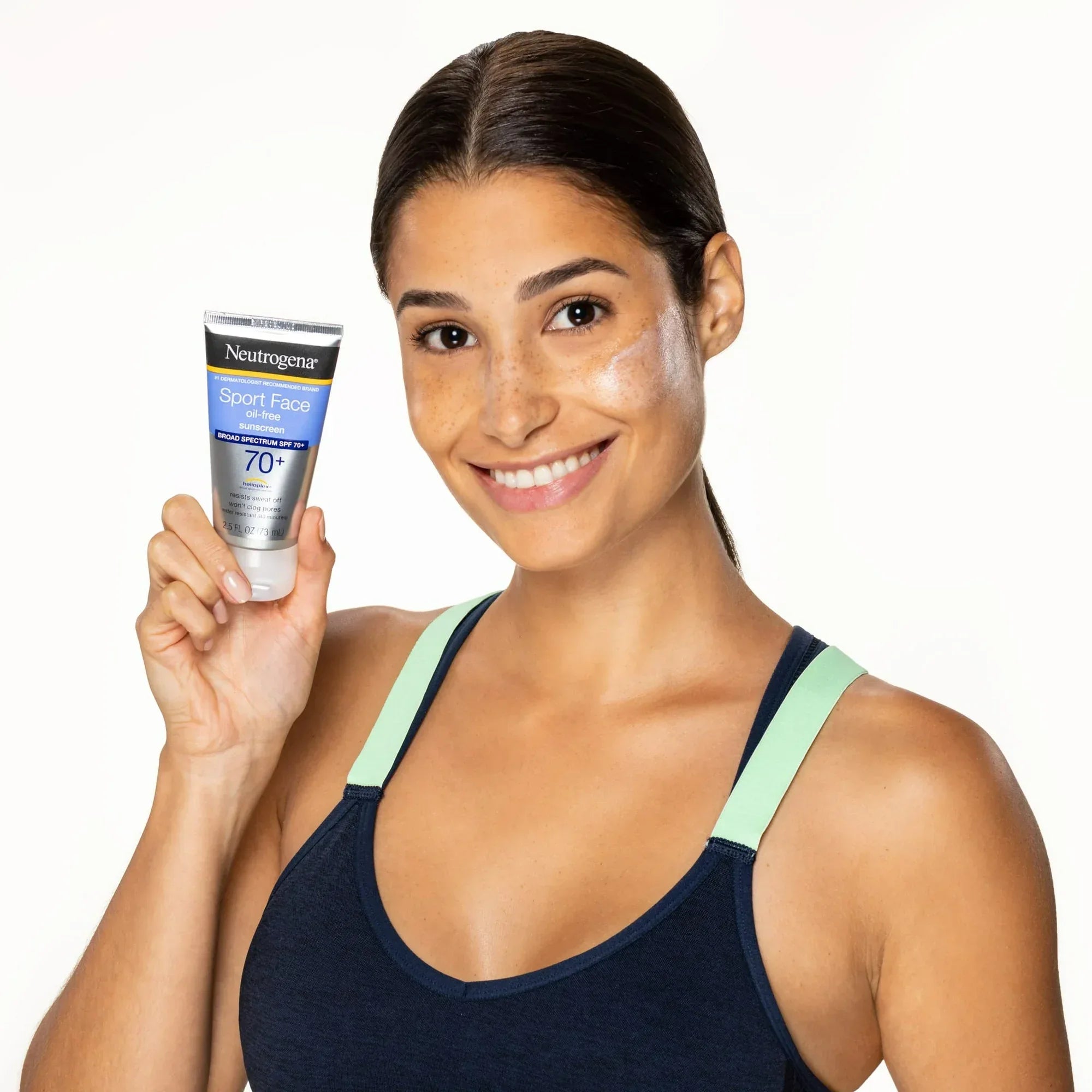 Wholesale Price with free shipping across the USA for Neutrogena Sport Face Oil-Free Lotion Sunscreen, SPF 70+ Sunblock, 2.5 fl oz - Manji Distributors