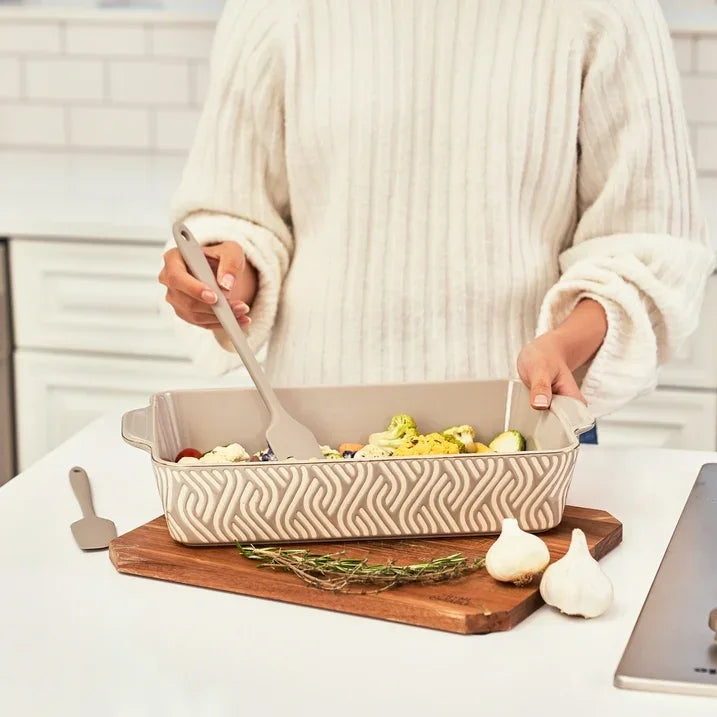 Wholesale Price with free shipping across the USA for Thyme & Table, 10-Piece Ceramic Bakeware Set, with Spatulas & Whisk, Madison - Manji Distributors