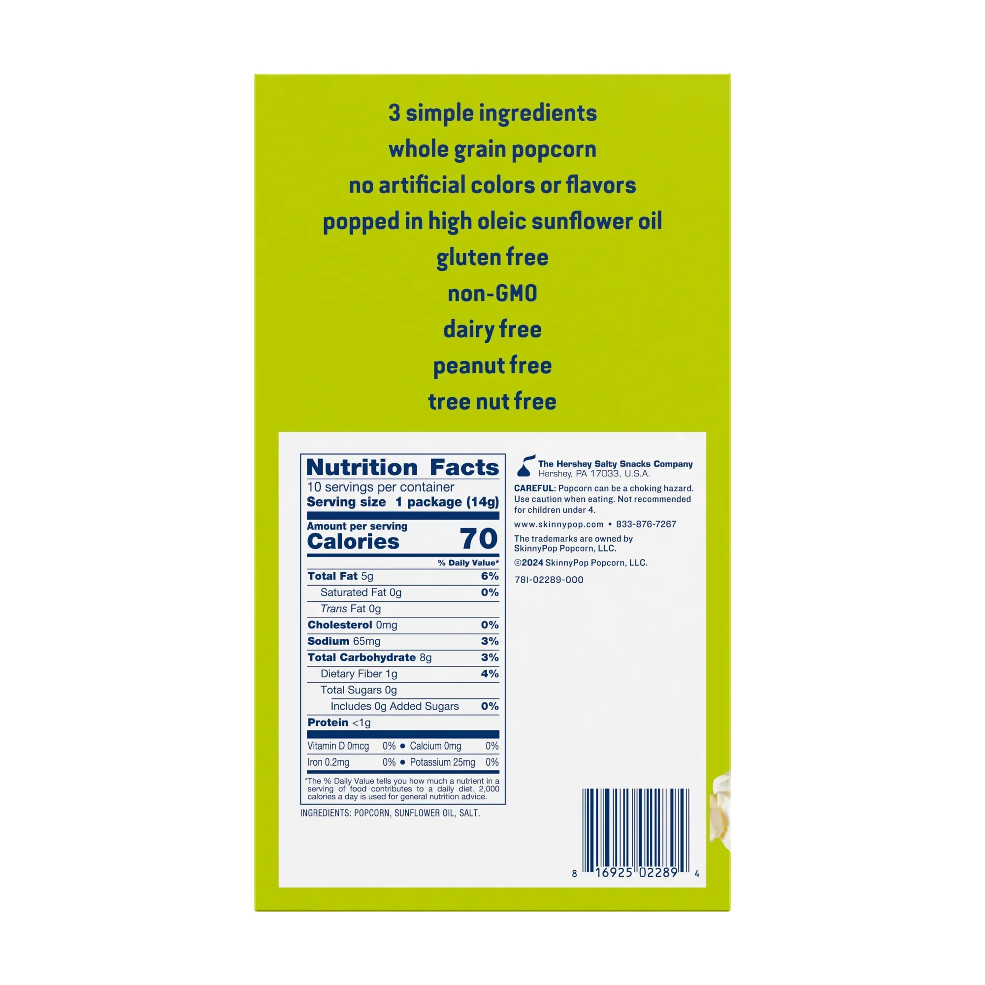 Wholesale Price with free shipping across the USA for (4 pack) SkinnyPop Gluten-Free Original Popcorn, 0.5 oz Snack-Size Bags, 10 Count - Manji Distributors