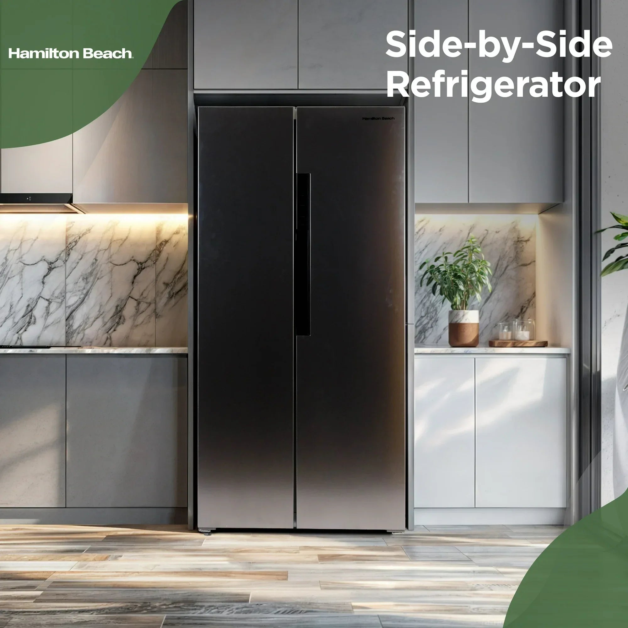 Wholesale Price with free shipping across the USA for Hamilton Beach 15.6 cu. Ft. Side by side Stainless Refrigerator - Manji Distributors