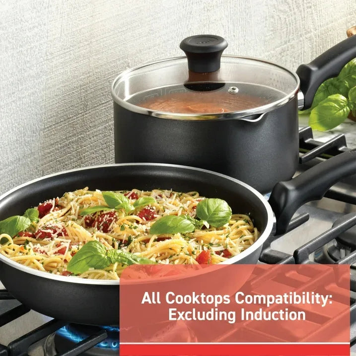 Wholesale Price with free shipping across the USA for T-fal Comfort Titanium Nonstick Cookware, Sauce Pan, 3 quart, Black - Manji Distributors
