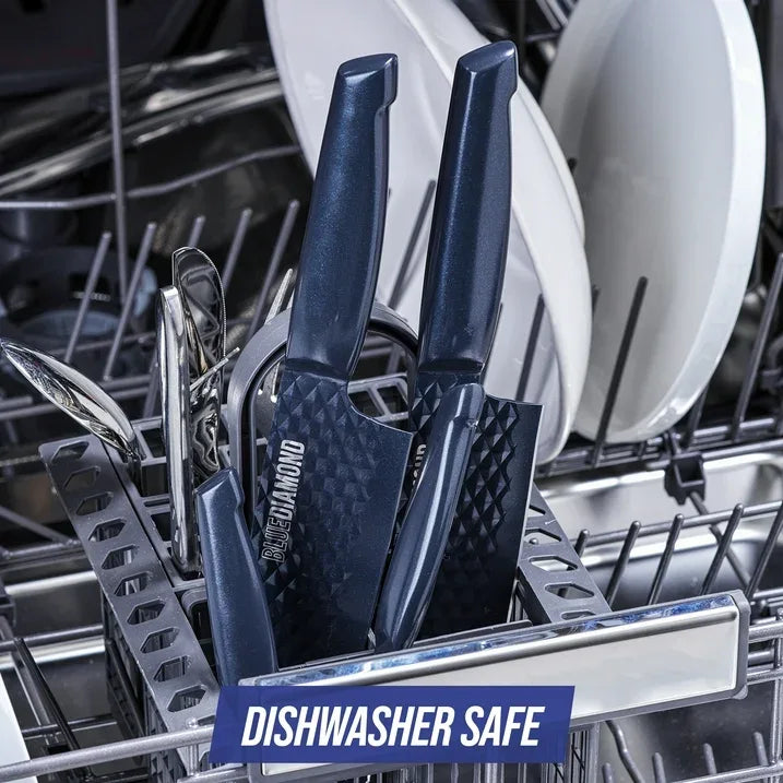 Wholesale Price with free shipping across the USA for Blue Diamond Sharp Stone Nonstick Knife Set, 3-piece - Manji Distributors