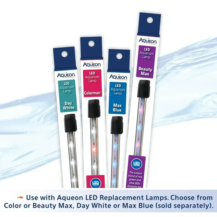 Wholesale Price with free shipping across the USA for Aqueon LED Deluxe Full Aquarium Hoods Black 20 Inches - Manji Distributors