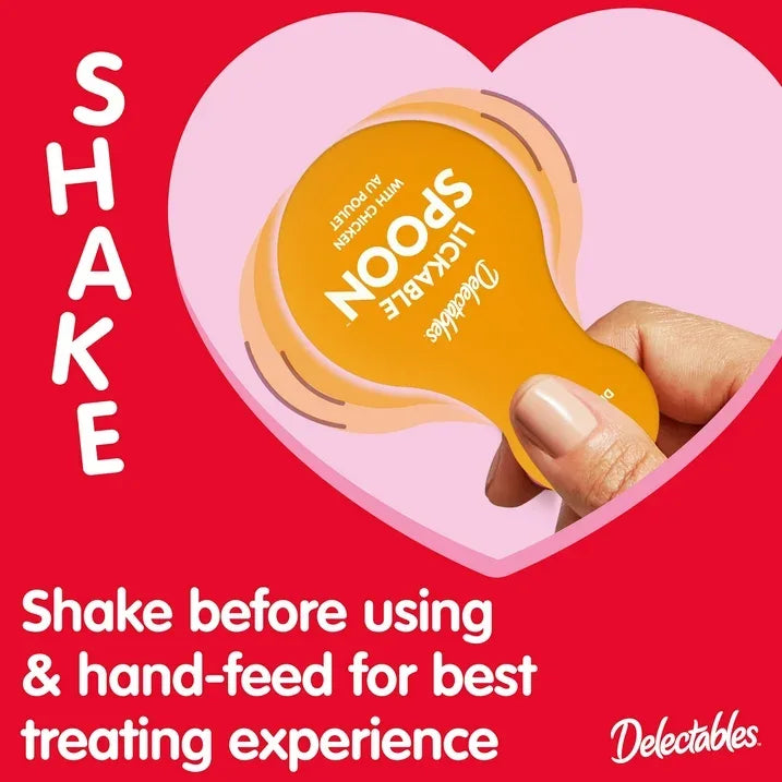 Wholesale Price with free shipping across the USA for Hartz Delectables Lickable Spoon, Interactive Wet Cat Treats, Chicken 8ct - Manji Distributors