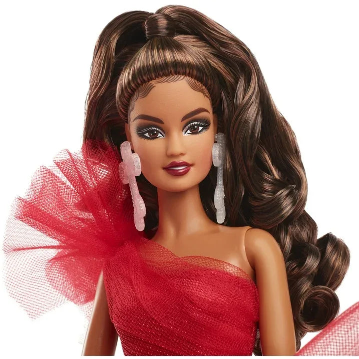 Wholesale Price with free shipping across the USA for Barbie 2024 Holiday Barbie Dolls, Seasonal Collector Gift, Barbie Signature, Plaid Gown with Red Bow - Manji Distributors