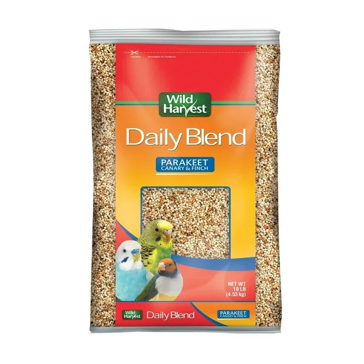 Wholesale Price with free shipping across the USA for (3 pack) Wild Harvest Daily Blend Nutrition Diet Bird Food for Parakeet, Canary and Finch 10 Pounds - Manji Distributors