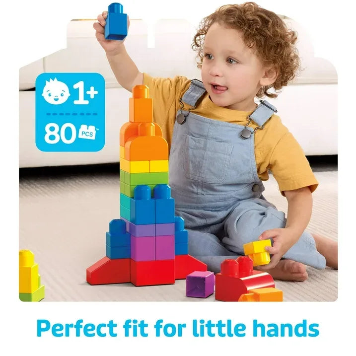 Wholesale Price with free shipping across the USA for MEGA BLOKS Fisher-Price Toy Blocks Blue Big Building Bag with Storage (80 Pieces) for Toddler - Manji Distributors
