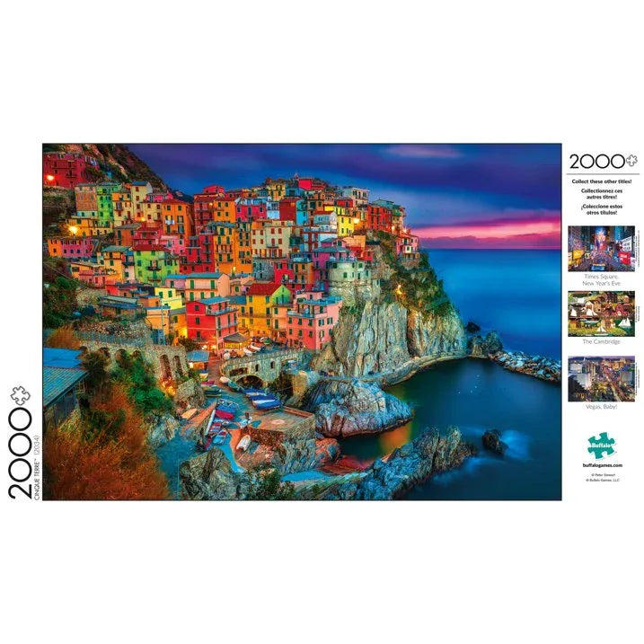 Wholesale Price with free shipping across the USA for Buffalo Games 2000-piece Cinque Terre Interlocking Jigsaw Puzzle - Manji Distributors