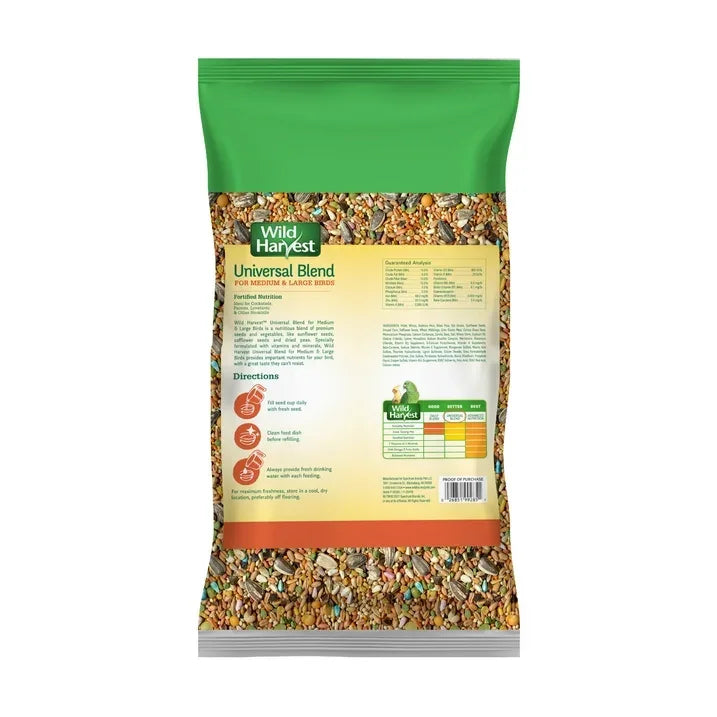 Wholesale Price with free shipping across the USA for (2 pack) Wild Harvest Universal Blend for Medium and Large Birds, 10 lbs - Manji Distributors