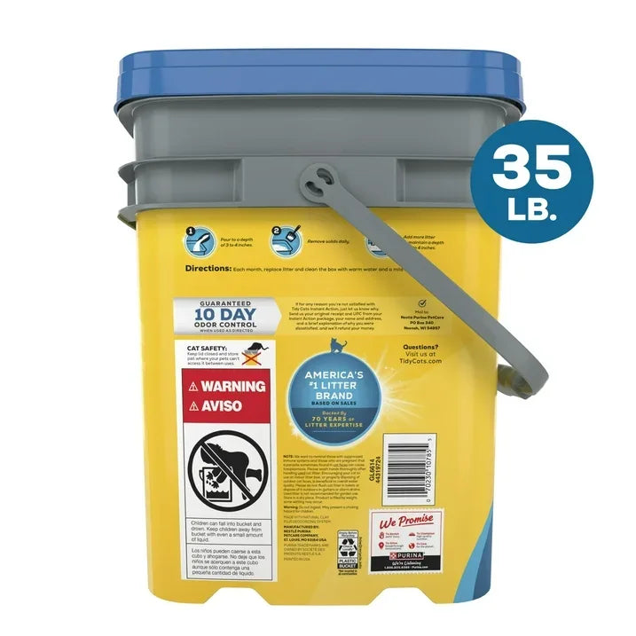 Wholesale Price with free shipping across the USA for Purina Tidy Cats Instant Action Clumping Cat Litter, Natural, Low Dust, Odor Control, 35 lb. Pail - Manji Distributors