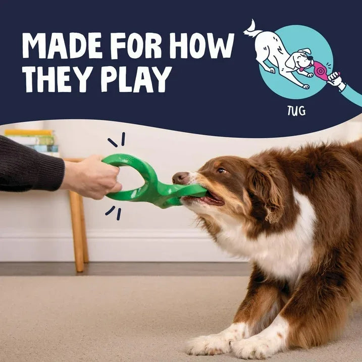 Wholesale Price with free shipping across the USA for goDog Magic Motion Twisty Tosser Toy for Dogs with Chew Guard Technology for Stronger & Longer Play, Tough & Durable, Built-In Squeaker, Green, Large - Manji Distributors