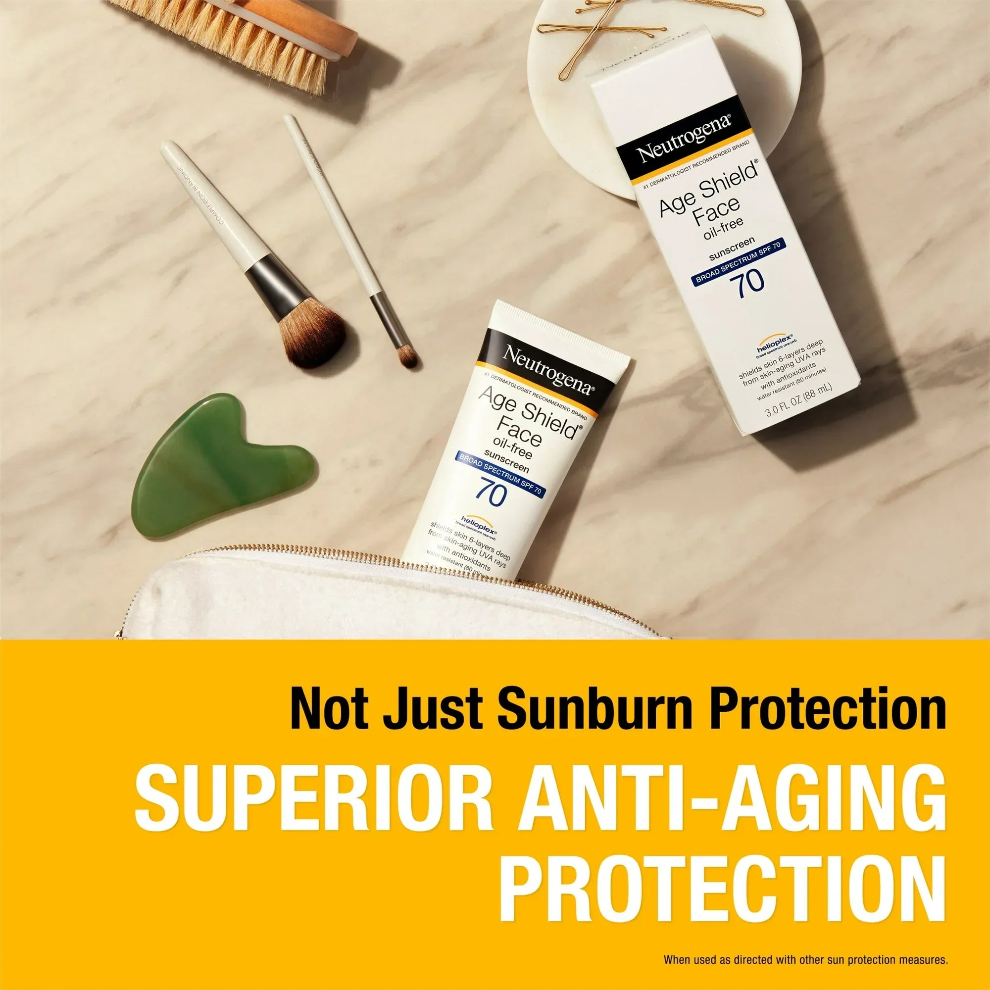 Wholesale Price with free shipping across the USA for Neutrogena Age Shield Face Oil-Free Sunscreen, SPF 70 Sunblock, 3 fl oz - Manji Distributors