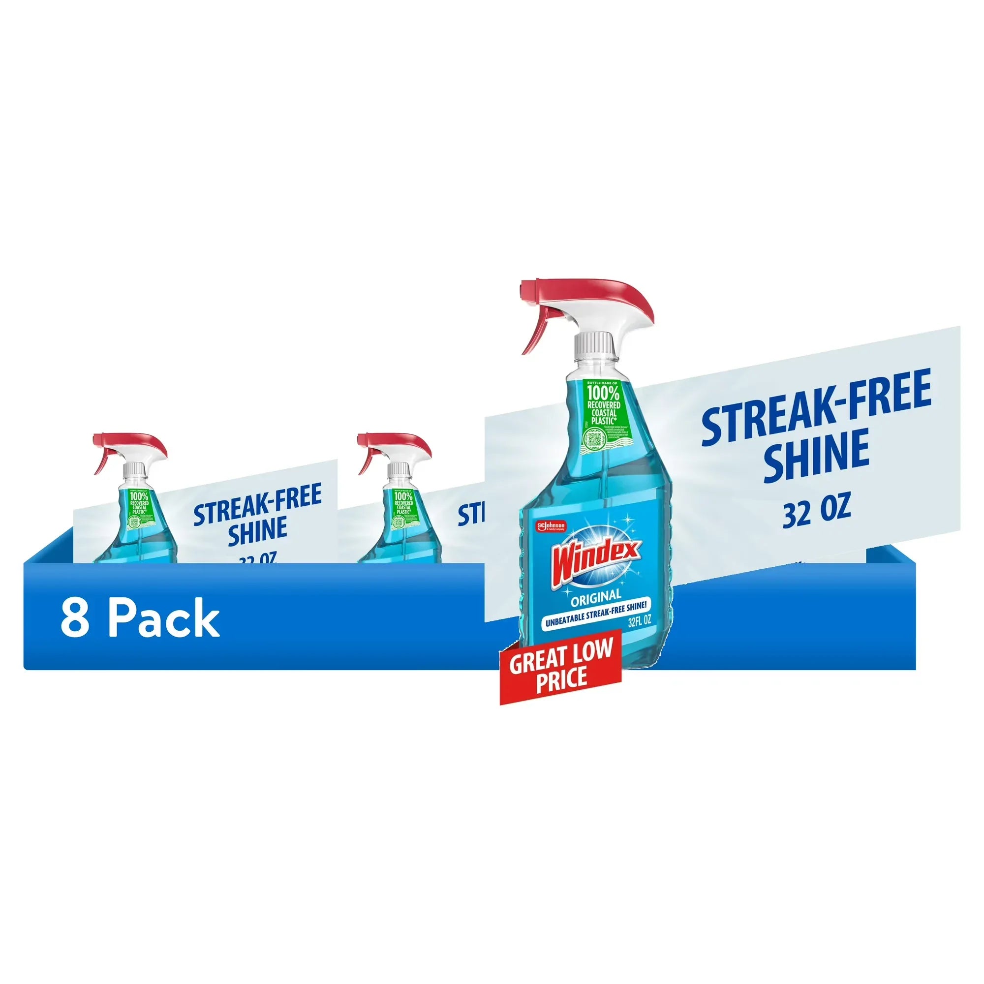 Wholesale Price with free shipping across the USA for (8 pack) Windex® Glass & Window Cleaner, Original Blue, Spray Bottle, 32 fl oz - Manji Distributors