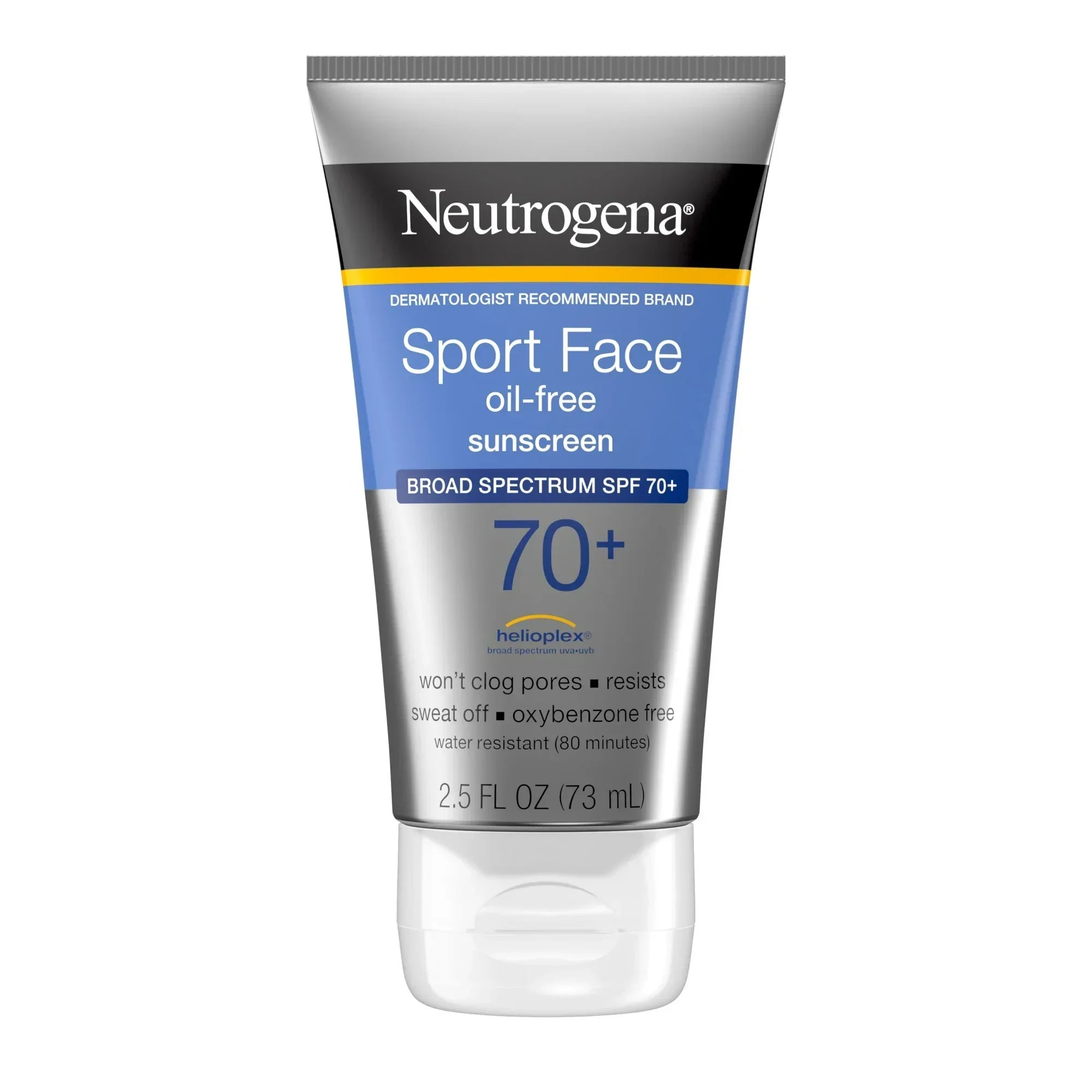 Wholesale Price with free shipping across the USA for Neutrogena Sport Face Oil-Free Lotion Sunscreen, SPF 70+ Sunblock, 2.5 fl oz - Manji Distributors