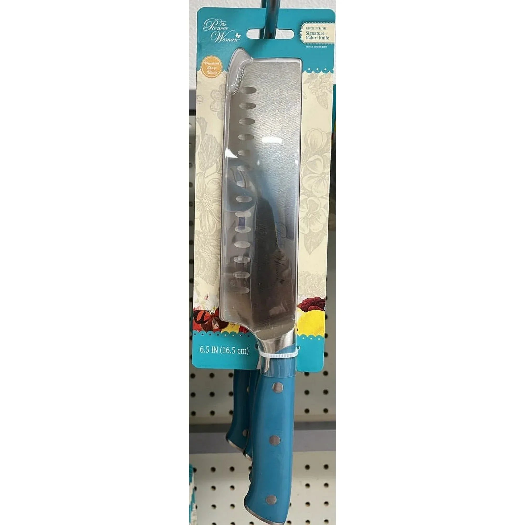 Wholesale Price with free shipping across the USA for The Pioneer Woman Pioneer Signature Stainless Steel Cleaver Knife, 7 inch, Teal - Manji Distributors