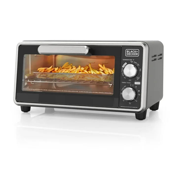Wholesale Price with free shipping across the USA for Black+Decker Crisp ‘N Bake PRO Stainless Steel 4-Slice Air Fryer Toaster Oven - Manji Distributors